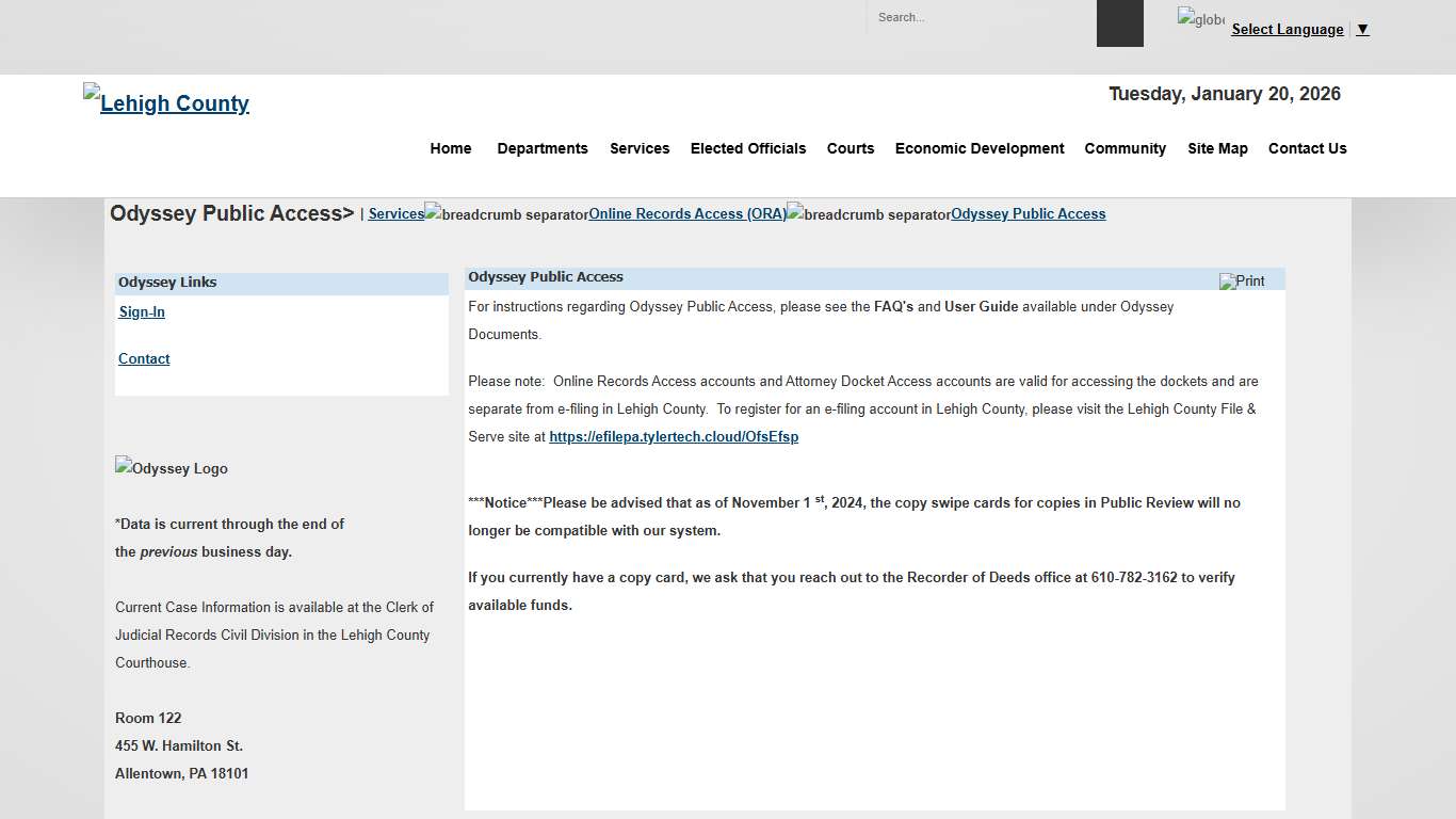 Odyssey Public Access